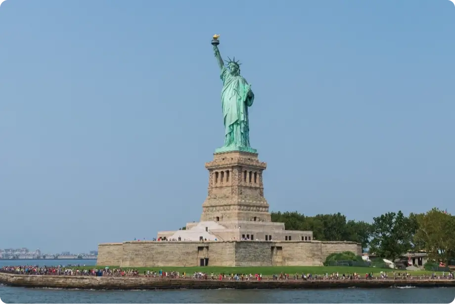 low angle shot statue liberty usa